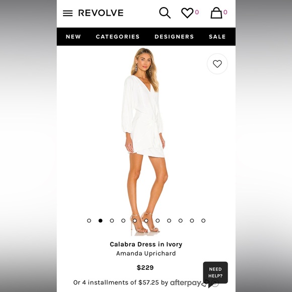 Amanda Uprichard Calabra dress in ivory - Picture 2 of 3